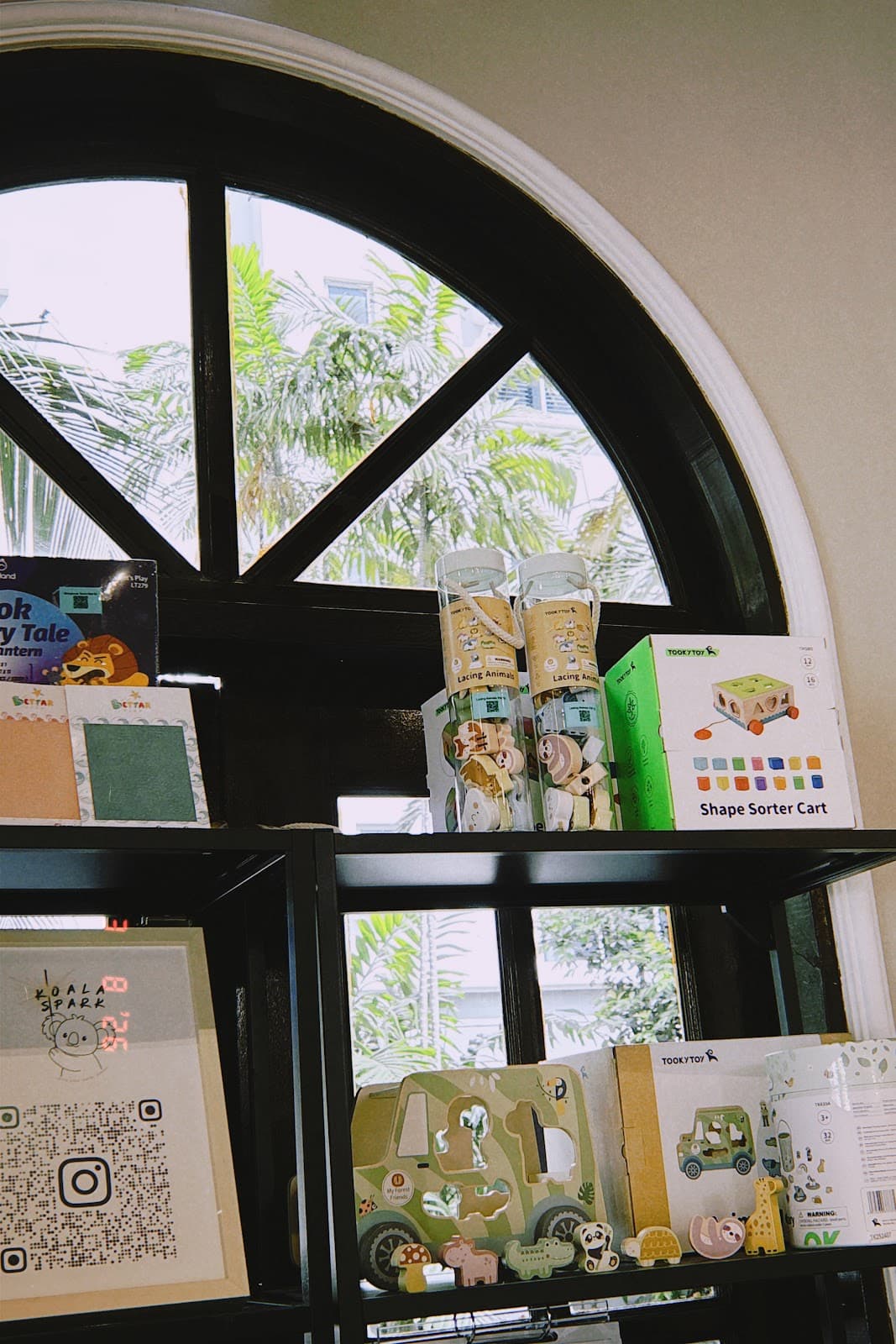 A table set up inside Porch & Pantry Cafe